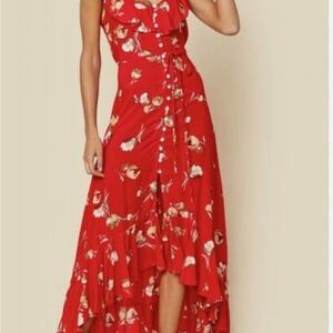 ISO :: KIVARI :: Red Romance Floral Print Maxi Dress :: NOT for SALE :: ISO